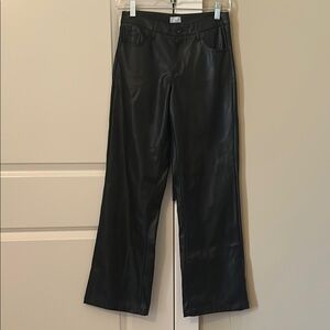 Black Faux Leather Pants